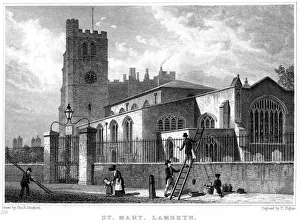 Religious Prints: Lambeth Church Print, 1831