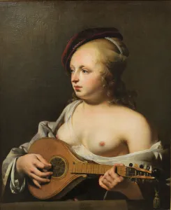Cittern Player, ca 1637-1640. Artist: Everdingen, Caesar Boetius van (1616-1678) Cittern Player, ca 1637-1640. Artist: Everdingen, Caesar Boetius van (1616-1678)