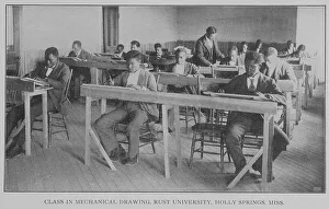 American Education History Prints: Class in mechanical drawing, Rust University, Holly Springs, Miss. 1902. Creator: Unknown
