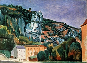 Fauvism Movement Artists Prints: Cliffs, 1912. Creator: Andre Derain. Cliffs, 1912. Creator: Andre Derain