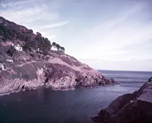 A.C.K Ware Photography Prints: Cliffs at Polperro, Cornwall, c1955. Creator: Arthur Charles Kirby Ware