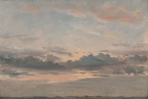 Sunset Oil Painting Prints: A Cloud Study, Sunset, ca. 1821. Creator: John Constable