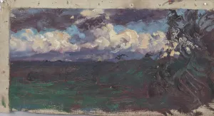 Framed Print : Clouds over the Plain Print, c1910s