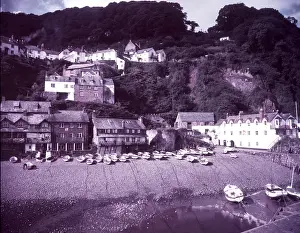 British Coastal Scenes Prints: Clovelly Harbour, Devon, c1955. Creator: Arthur Charles Kirby Ware