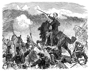 British Army Regiment Prints: Codringtons brigade at the Battle of the Alma, Crimean War, 1850s, (1888)