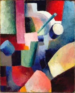 Colored Composition of Forms Print, 1914