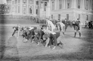 American Football Player Prints: Columbia upper class elevan, between c1910 and c1915. Creator: Bain News Service