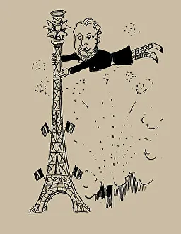French Heritage Images Online Prints: Comment on regarde la tour Eiffel, 06-1889, 1889. Creator: Anonymous