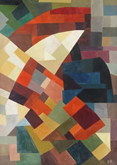 Gouache On Paper Paintings Prints: Composition, 1930. Creator: Freundlich, Otto (1878-1943)