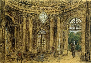 Adolf Menzel Collection: Concert in Sanssouci, (Study), 1850s. Artist: Adolph Menzel