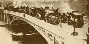 Vintage Steam Engine Pictures Prints: A Concrete Bridge Across The Thames At Caversham, c1930. Creator: Unknown