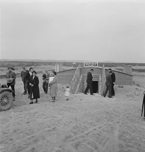 Congregation Leaving after Services, Dead Ox Flat Print