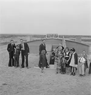 Congregation Leaving After Services, Dead Ox Flat, Oregon Print 1939
