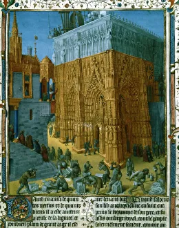Construction of the Temple at Jerusalem by King Solomon, 15th century Construction of the Temple at Jerusalem by King Solomon, 15th century