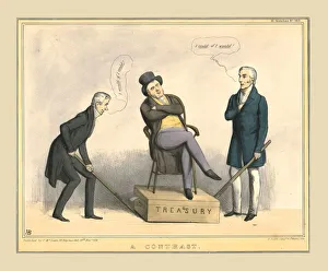 British Statesman Portraits Prints: A Contrast, c1838. Creator: Unknown