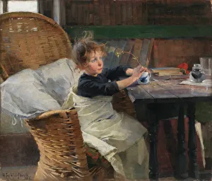 Prints of The Convalescent, 1888. Found in the Collection of Ateneum, Helsinki Realistic Drawing Prints: Helene Schjerfbeck's The Convalescent Print 1888