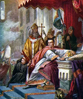 English Monarchy History Prints: Coronation of William the Conqueror, 1925