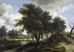 Netherlands Countryside Scenery Prints: The Cottage, c1663. Creator: Meindert Hobbema