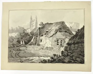 English Countryside Cottages Prints: Cottages and Spires, n.d. Creator: Unknown