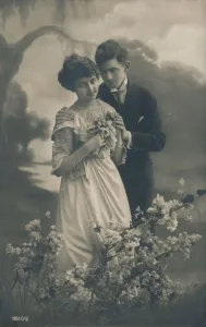 Studio Shot Couple Prints: Couple, c1910