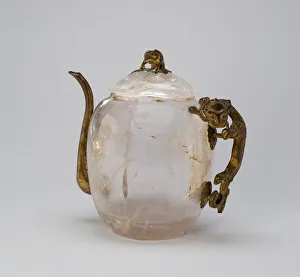 Heritage Art From China Prints: Covered Ewer with Lizard-Shaped Handle, Qing dynasty (1644-1911), 18th century
