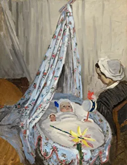 The Cradle - Camille with the Artist's Son Jean, 1867. Creator: Claude Monet The Cradle - Camille with the Artist's Son Jean, 1867. Creator: Claude Monet