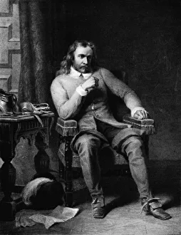 British Politician Artwork Prints: Cromwell Resolving to Refuse the Crown, c1858, (1911). Artist: Charles Lucy