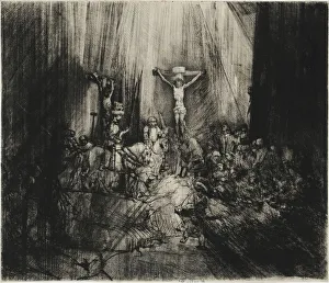 Rembrandt Etchings Prints: The Three Crosses
