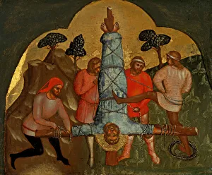 Gothic Fine Art Images Prints: The Crucifixion of Peter (Predella Panel), ca 1370. Creator: Veneziano