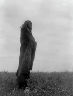 Black And White Ethnography Prints: Crying to the spirits, c1908. Creator: Edward Sheriff Curtis