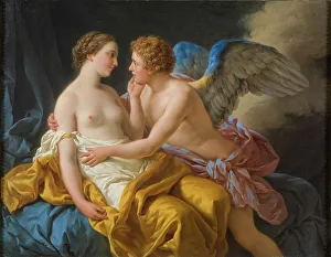 Prints of Cupid and Psyche, 1767. Found in the collection of Nationalmuseum Stockholm Arrows of Affection: A Timeless Journey Through Cupid's Realm: Cupid and Psyche, 1767 Print, Nationalmuseum Stockholm