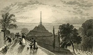 Prints of Danejohn Hill, c1829. The Dane John Mound, a former Roman cemetery at Canterbury in Kent, was converted into a motte-and-bailey castle in the 11th century Canterbury Prints: Danejohn Hill Print, c1829 by Henry Adlard