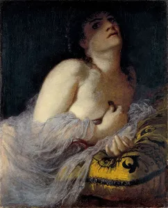 Arnold Bocklin Paintings Prints: The Death of Cleopatra (first version). Artist: Bocklin, Arnold (1827-1901)