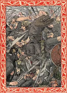 The Death of King Harold, Battle of Hastings Print