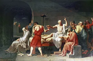The Death of Socrates, 4th century BC, (1787). Artist: Jacques-Louis David The Death of Socrates, 4th century BC, (1787). Artist: Jacques-Louis David