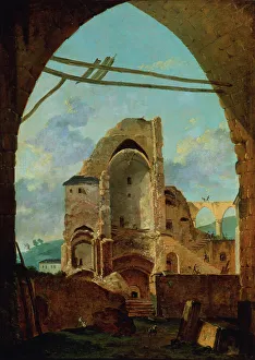 The Demolition of the Abbey of Montmartre, c1740-1800. Artist: Louis Gabriel Moreau The Demolition of the Abbey of Montmartre, c1740-1800. Artist: Louis Gabriel Moreau