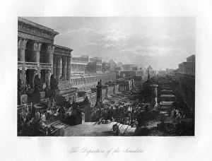 The Departure of the Israelites, 19th century.Artist: R Hinshelwood The Departure of the Israelites, 19th century.Artist: R Hinshelwood