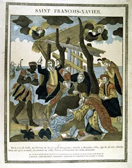 Depiction of St Francis Xavier (1506-1552), missionary who founded Jesuit order Depiction of St Francis Xavier (1506-1552), missionary who founded Jesuit order