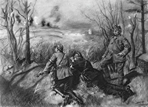 Battle Of Verdun Prints: Devant Douamont; Le general B. et deux commandants