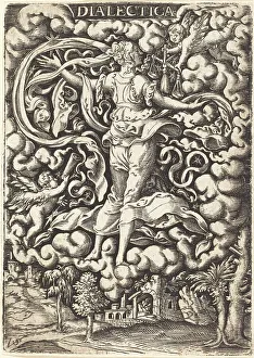 Allegorical Female Figures Prints: Dialectica (Dialectics). Creator: Virgil Solis