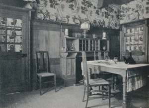 Black And White Interior Prints: Dining Room, c1902