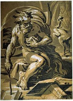 Diogenes, after 1527. Artist: Ugo da Carpi Diogenes, after 1527. Artist: Ugo da Carpi