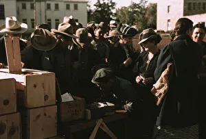 Distributing Surplus Commodities Print, St. Johns, Arizona 1940