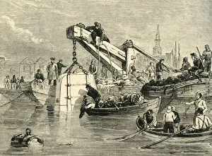 Thames Tunnel Construction Prints: Diving-Bell Used in the Construction of the Thames Tunnel, (c1878). Creator: Unknown