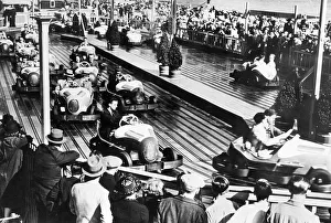 Vintage Amusement Park Photos Prints: Dodgem car track