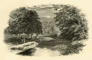 Vintage Print of On the Doon, c1890