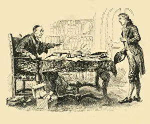There is the door!, (1907) Print, a scene from Mozart's life