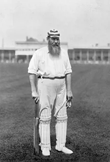 Prints of Dr WG Grace, English cricketer, playing for London County Cricket Club, c1899 Gloucestershire Prints: WG Grace Playing for London County Cricket Club, c1899 Print