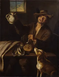 Oil On Canvas Baroque Art Prints: Drinker