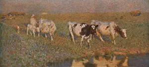 Modern Masterpieces Of British Art Book Prints: The Drinking Pool, c1898, (c1930). Creator: Frederick Hall